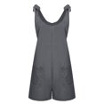 thumbnail image 4 of Styesk Shorts pour Femmes Mode Femme Été Uni Poche Décontracté Sans Manches Combinaison à Bretelles, 4 of 7