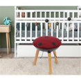 thumbnail image 2 of Jessar - Velvet and Wood Childrens Stool, From The Dorothy Collection, Ladybug Pattern, 2 of 2