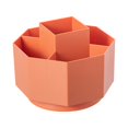 thumbnail image 1 of Oleegame 1PC Spoon And Lid Rest Pen Holder Large Capacity Desktop Office Student Dormitory Desktop Cosmetics Storage Box Brush Holder Pen Box Orange, 1 of 9