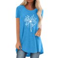 thumbnail image 1 of Pompotops Chemises Mode Décontractée pour Femmes Manches Courtes Tee-Shirt Ample Tunique Blouse, 1 of 4