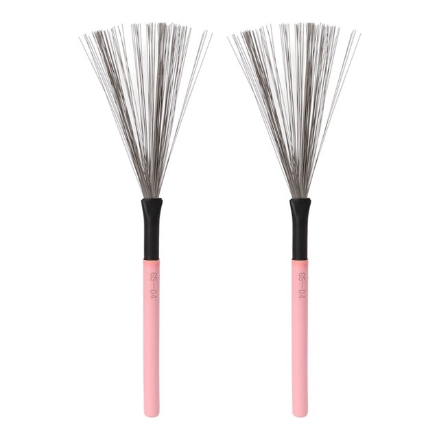 Brosse à Tambour, Brosse à Tambour Portable Structure Robuste pour Jouer Rose