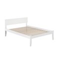 thumbnail image 3 of Leo & Lacey Contemporary Full Solid Wood Platform Bed in White, 3 of 6