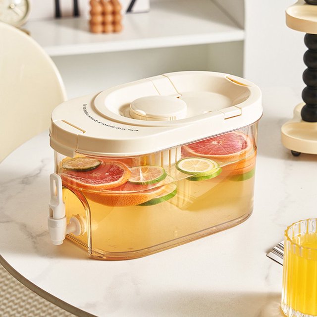 Drink Dispensers with Faucet Lid 1 Gallon Juice Jug Dispenser with Filter Heat Resistant Cold Kettle Dispenser Leakproof Beverage Dispenser Reusable Drink Dispenser Container
