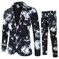thumbnail image 2 of TIMIFIS Mens 2 Piece Print Suit Floral Partys Dress Jacket Slim 2 Button Blazer PantsFall, 2 of 9
