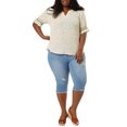 thumbnail image 2 of Agnes Orinda Women's Plus Size Blouses Pin Dots V Neck Ruffle Short Sleeve Spring Summer Boho Tops 1X White, 2 of 8