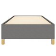 thumbnail image 3 of vidaXL Twin Bed Frame, Fabric Upholstered Platform Bed Frame, Dark Gray, No Mattress, 3 of 6