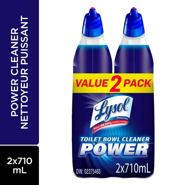 Nettoyant pour salle de bain Lysol - Nettoyant pour cuvette de toilette, Power, 710 ml, Paquet de 2