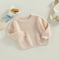 thumbnail image 2 of Chandail Tricoté pour Tout-Petit Fille Garçon, Blouse Chandail, Chandail Molletonné Chaud à Col Rond, Manches Longues, 2 of 6