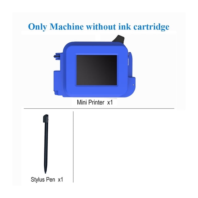 Imprimante à Jet d'Encre Intelligente Portative, Hauteur d'Impression Portable 12,7 mm, Étiquette Code-Barres QR Logo, Mini Séchage Rapide, Impression Multi-Format