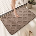 thumbnail image 4 of Thickened Absorbent Non-Slip Bathroom Rug Mat, Plush Polyester Floor Carpet for Toilet, Shower, and Bedroom Doorway, Machine Washable, 4 of 6