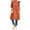 Orange, variant on ZANZEA Women Solid Color Button Down Puff Long Sleeves Muslim Casual Blouse