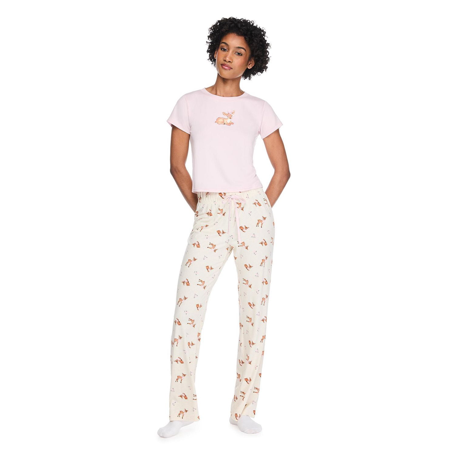 No Boundaries Women's Two Piece Pajama Set