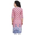 thumbnail image 3 of Bimba Tunique Imprimée pour Femme en Georgette Pêche Kurti Kurta Indienne Blouse Longue-28, 3 of 9