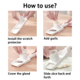 thumbnail image 4 of Garlic Slicer for Quick & Safe Prepping, Even Thin Slices Stainless Steel Blade for Kitchen Gourmet, Dishwasher Safe Double-edged Mini Slicer White RPA2023 Style, 4 of 5