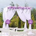 thumbnail image 3 of CHOK Artificial Flower Kissing Balls for Wedding Table Centerpieces 10Pcs 14.2 Large White Fake Roses Hydrangea Flower Arrangement, 3 of 8