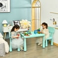 thumbnail image 4 of Gymax Kids Table & 2 Chairs Set Toddler Activity Play Dining Study Desk Baby Gift Green, 4 of 9