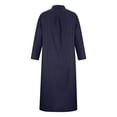thumbnail image 4 of Meichang Robe Chemise Longue Maxi pour Femmes, Robe de Travail Boutonnée, Manches Longues, Col, Coupe Ample, Robe T-Shirt Unie, Robe Décontractée Évasée avec Poches, 4 of 8
