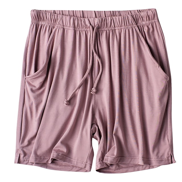 Timegard Womens Shorts Summer Elastic Waisted Drawstring Loose Soft Sleepwear Casual Loose Pjs Shorts