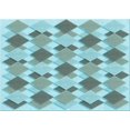 thumbnail image 1 of Ahgly Company Machine Washable Indoor Rectangle Transitional Tron Blue Area Rugs, 7' x 9', 1 of 7