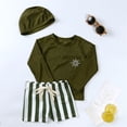 thumbnail image 4 of Hiiyo Toddler Boys' Swimsuit Long Sleeved Rash Guard Shorts and Hat Quick Dry Bathing Suit, 4 of 8