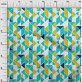 thumbnail image 2 of oneOone Viscose Chiffon Fabric Parallelogram & Triangle Geometric Fabric Prints By Yard 42 Inch Wide, 2 of 4