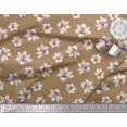 thumbnail image 3 of Soimoi Tissu de Crêpe de polyester Brun Lys Imprimé Floral par la Cour 42 Pouces de Large, 3 of 3