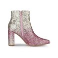 thumbnail image 3 of Unique Bargains Bottines Chelsea à Paillettes pour Femmes à Bout Pointu à Talon Bloc, 3 of 8