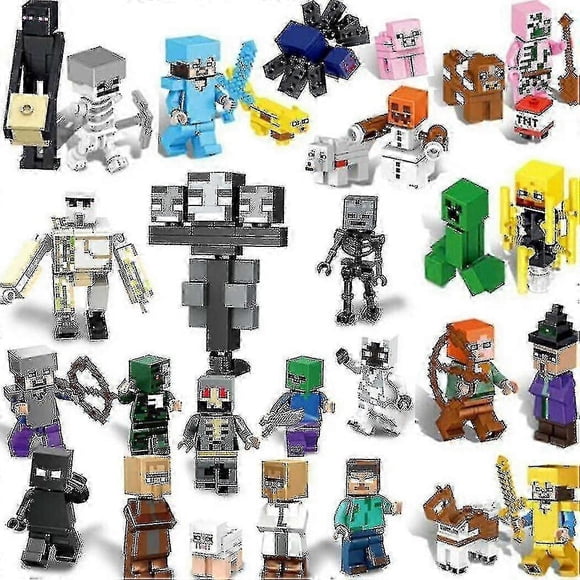 29pcs/set Minecraft Block Toys Figures Brick Toy Birthday Party Minifigures Gift