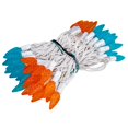 thumbnail image 4 of Novelty Lights 24FT 70 LED C6 Mardi Gras String Lights, Teal & Orange, 4 of 6