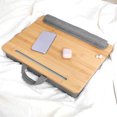 thumbnail image 1 of Laptop Desk, Lightweight Waterproof Tilting Angle Tablet Slot Holder Portable Lap Table Versatile Comfortable With Cushion For Office, 1 of 8