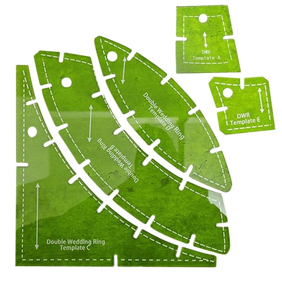 Double Wedding Ring Quilt Templates - Acrylic, Reusable, Multifunctional Quilting Ruler, for Crafts/Tablecloths/Pillowcases, Easy to Use, Enhances Sewing Projects