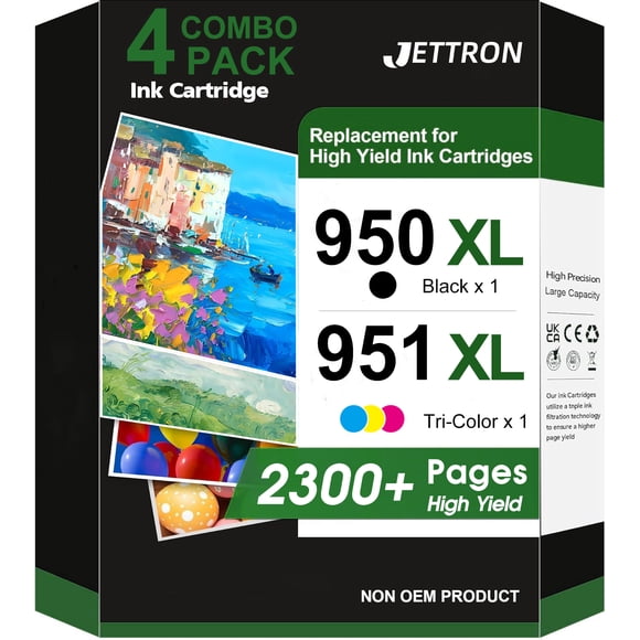 950XL 951TG Cartouche d'Encre pour HP 950 et 951, Paquet Combiné de Cartouches d'Encre pour HP OfficeJet Pro 8100 8110 8600 8610 8615 8616 8620 8625 8630 8640 Imprimante
