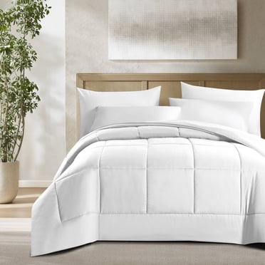 Swift Home High-Filled Down Alternative Comforter, Ultra Soft All Season Hypoallergenic Bedding, Queen/Double, White