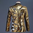 thumbnail image 5 of TIMIFIS Mens Shiny Sequin Blazer Dinner Prom Wedding One Button Suit Jacket Lapel Dress Blazer, 5 of 5