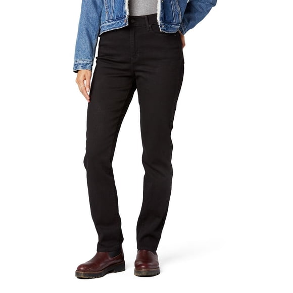 Signature by Levi Strauss & Co. Or pour Femmes Taille Haute Droite (Standard et Plus), Opale Noire 5d, 2 Court