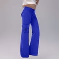thumbnail image 2 of GreatBaby Girls Solid Color Cargo Jogger Pants Multi-Pocket Trousers with Drawstring Kids Casual Fall Spring Everyday Bottoms, 2 of 6