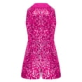 thumbnail image 4 of renvena Short Sequin Jumpsuits Pageant Romper For Girls Jazz Hip Hop Dancing Wedding Evening Hot Red 14, 4 of 5