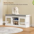 thumbnail image 4 of HOMCOM Banc à Chaussures avec Rangement et Coussin Rembourré, Banc d'Entrée, Blanc, 4 of 10