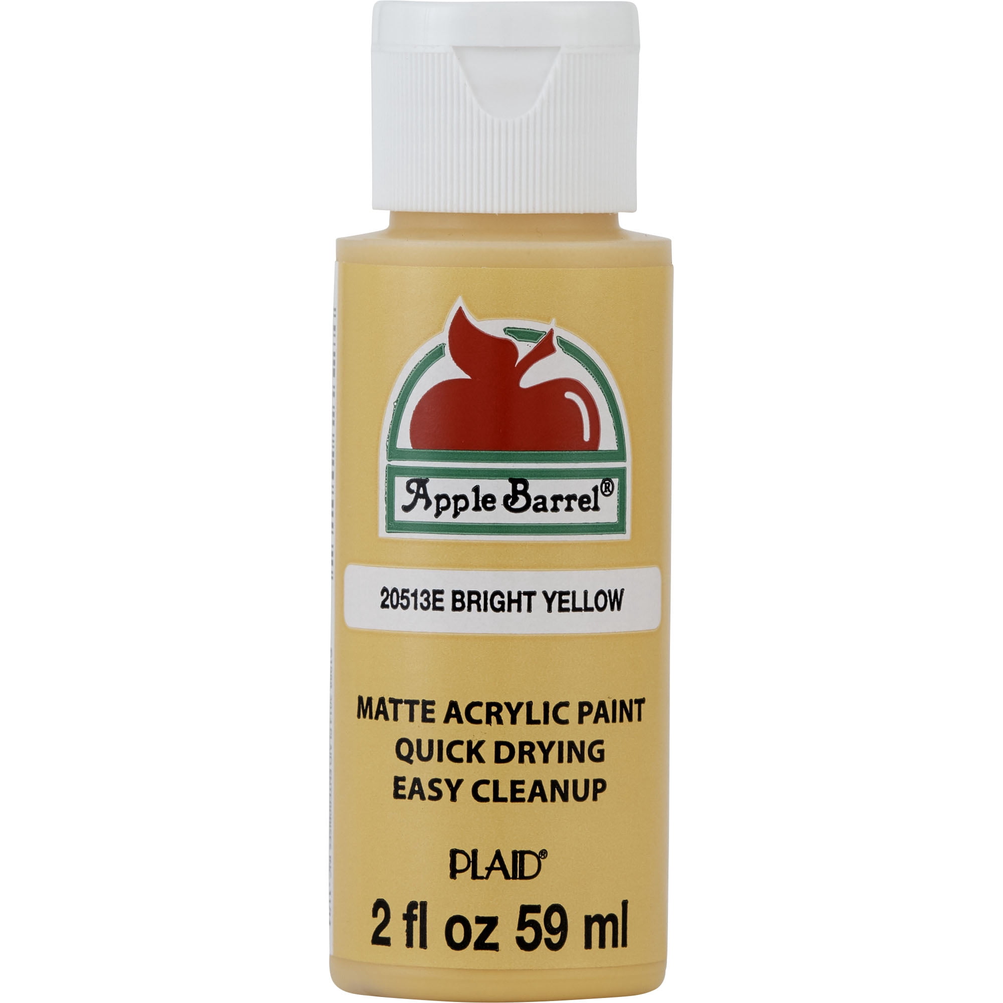 Apple Barrel Colors Matte Acrylic Craft Paint, 2 fl. oz., Bright Yellow