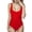 Red, variant on Bathing Suits One Piece Women Retro Elastic High Cut Low Back Piece Swimwear Bathing Suits