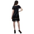 thumbnail image 3 of Moomaya Short Sleeve Tunic Womens Cocktail Dresses Solid Cotton Flex Dress, 3 of 5