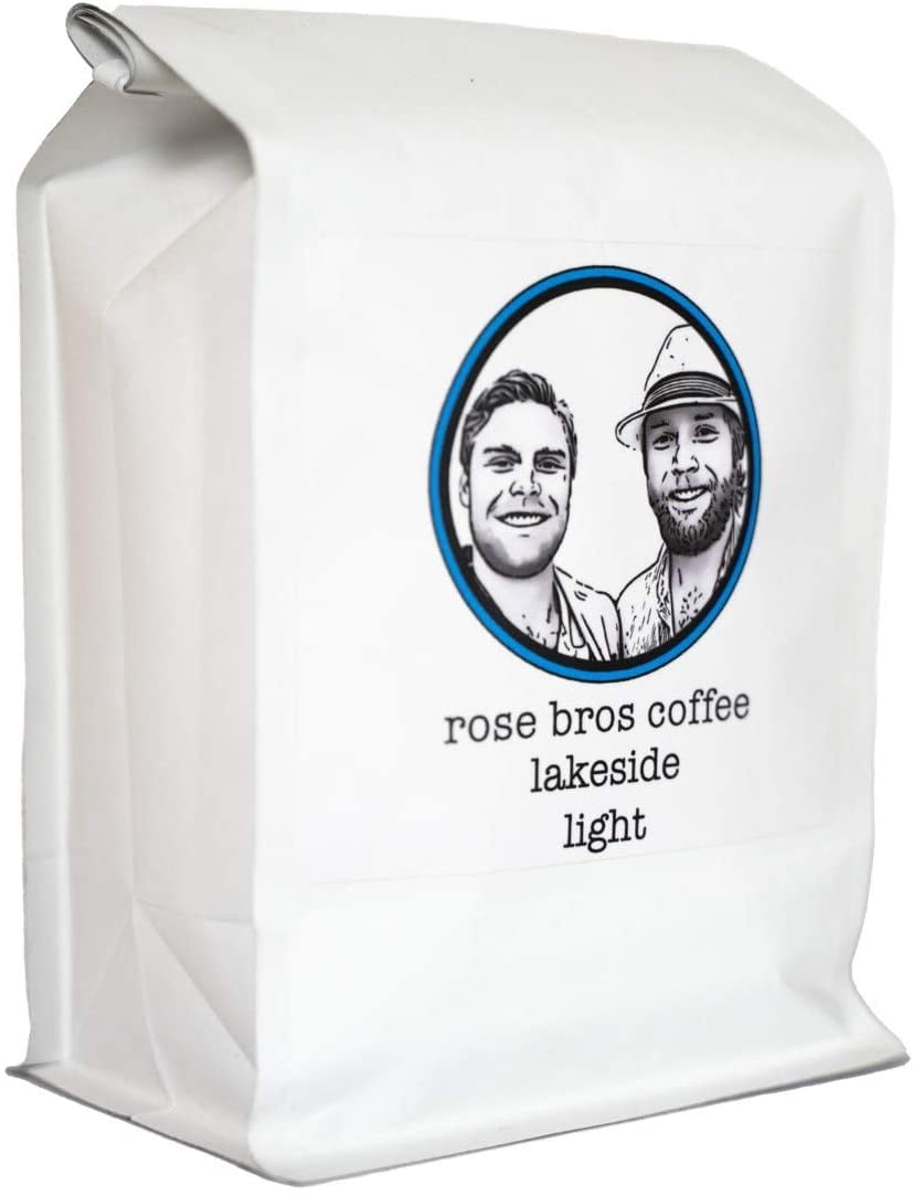 Rose Bros Coffee, Lakeside, Light Roast, Whole Coffee Bean, 1 lb - Certified Organic, Fairtrade, Kosher Coffee