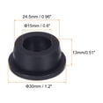 thumbnail image 2 of Unique Bargains Black Rubber Grommet 1.2 Inch OD 0.6 Inch ID, 4Pcs Seal Protection Cable Grommets Flexible Cable Pipe, 2 of 5