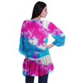 thumbnail image 4 of Moomaya Boléro en Georgette Imprimée à Volants, Ourlet Tombant, Couvre-Maillot de Plage pour Femmes, 4 of 5