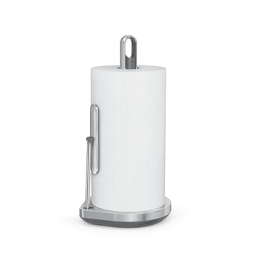 Simplehuman Porte-Essuie-Tout sur Pied avec Pompe de Pulvérisation, Acier Inoxydable Brossé