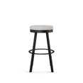 thumbnail image 2 of Amisco Swice 30 in. Swivel Bar Stool - Light Grey Polyester / Black Metal, 2 of 5