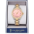 thumbnail image 2 of U.S. Polo Assn. Women's Two-Tone Analog Watch with Pink Dial, 2 of 3
