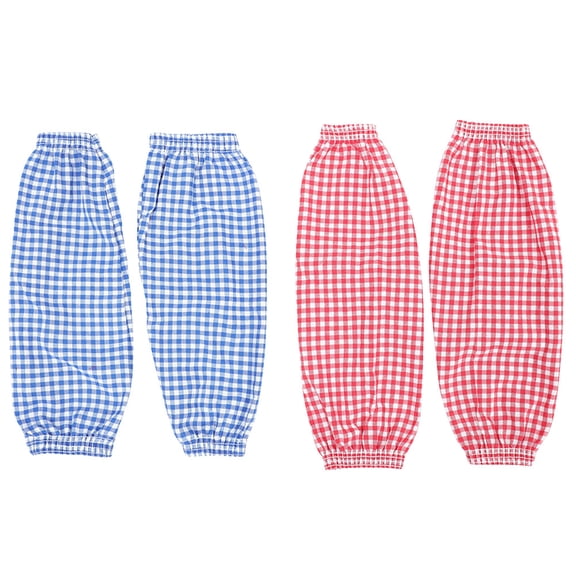 KAKOWELY Plaid Cotton and Linen Oversleeves for Cooking and Kitchen Cleaning with Oilproof Function Assorted Color,16.34"X6.69"X0.39"