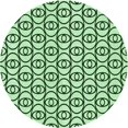 thumbnail image 1 of Ahgly Tapis Rond Lavable en Machine Intérieur Transitionnel Vert Menthe, 5 Pieds Rond, 1 of 7
