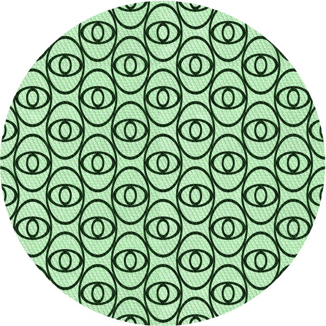 Ahgly Tapis Rond Lavable en Machine Intérieur Transitionnel Vert Menthe, 5 Pieds Rond